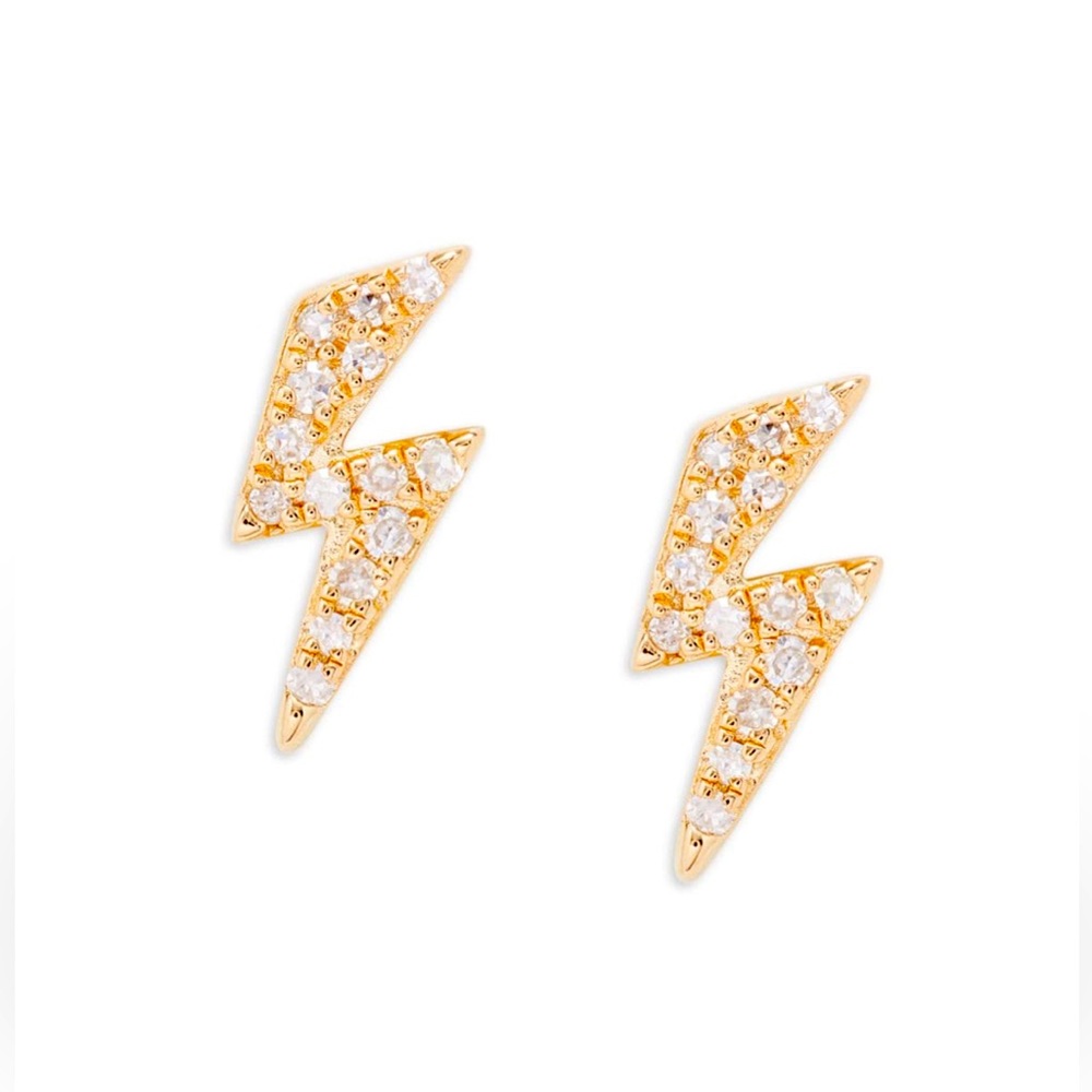 Single Stud Diamond Lightning Stud Earring